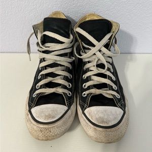Black Converse Hightops Size 8.5